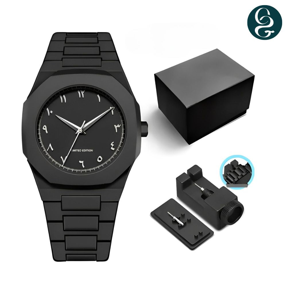 GoldenSt™ Relógio Arabic Black + Caixa Personalizada + Ajustador| Edição Limitada