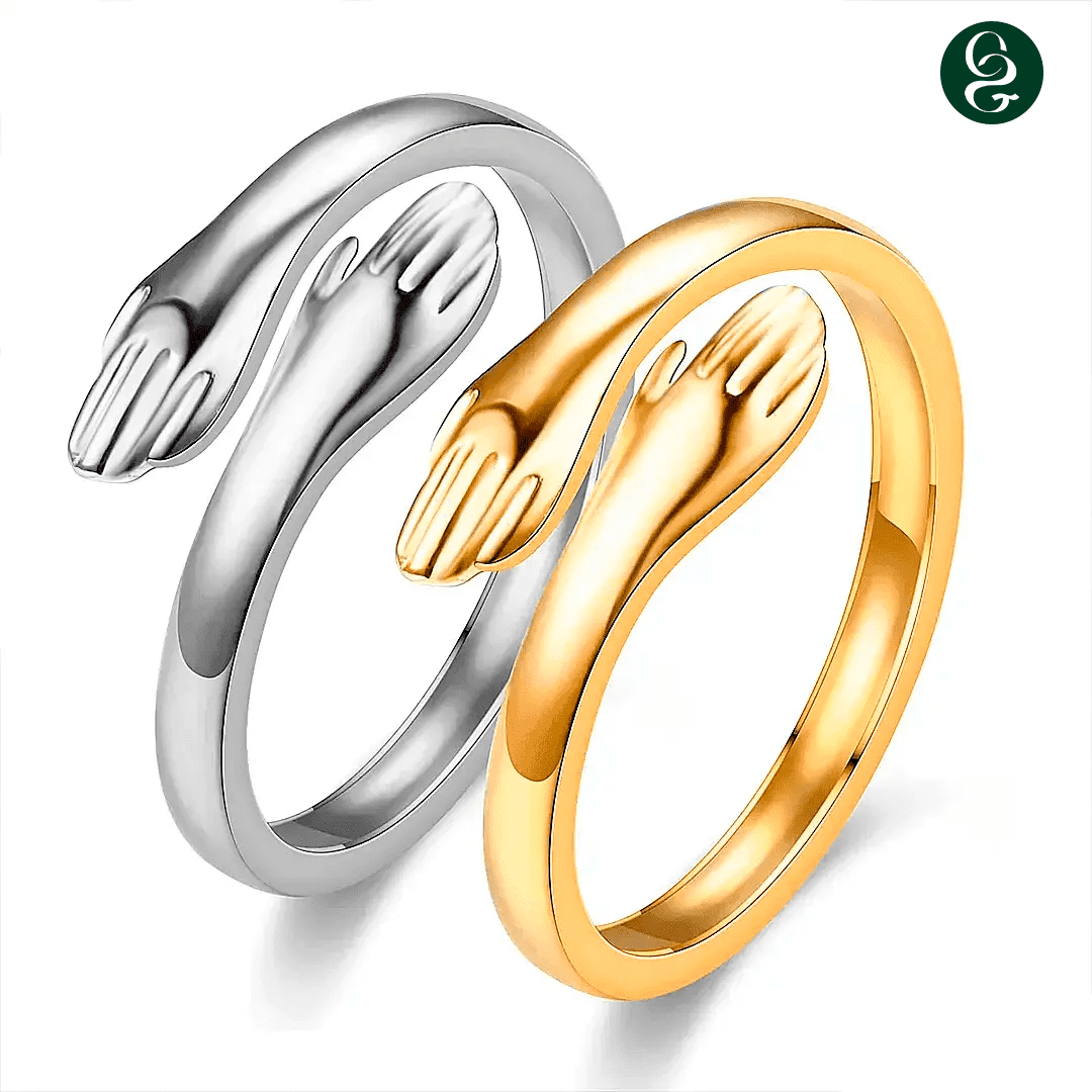 Anel do Abraço Ajustável Compre 1 Leve 2 - Prata ou Dourado