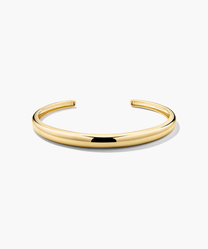 Bracelete aberto dourado polido