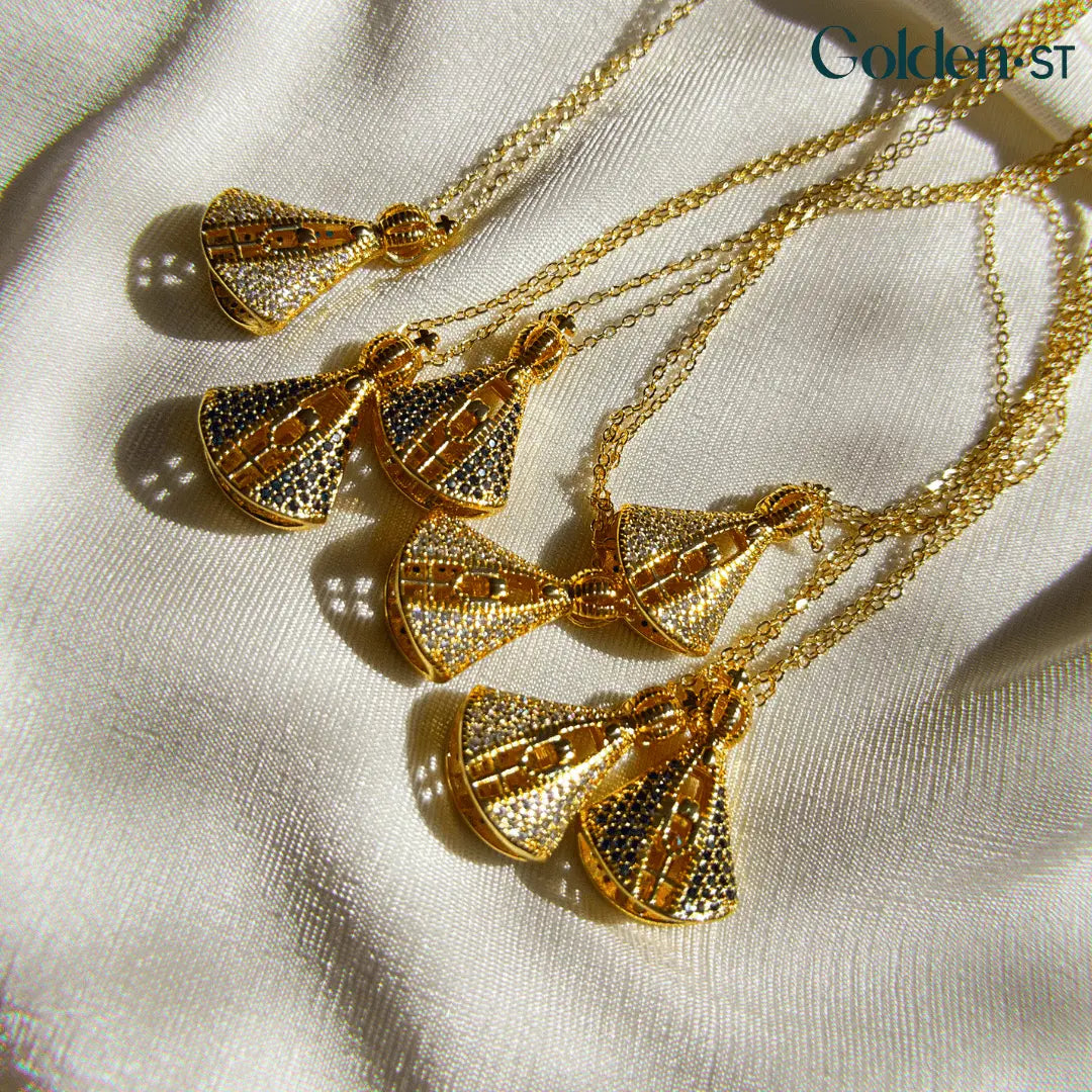 (COMPRE 1 LEVE 2) Colar Nossa Senhora Aparecida - Dupla Face com Manto de Zircônia