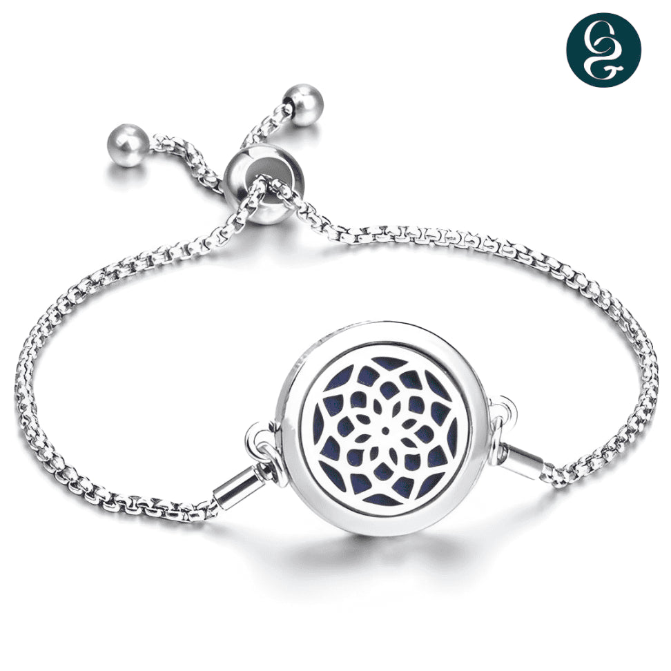 Pulseira difusora em Prata 925 + Refis aromatizadores