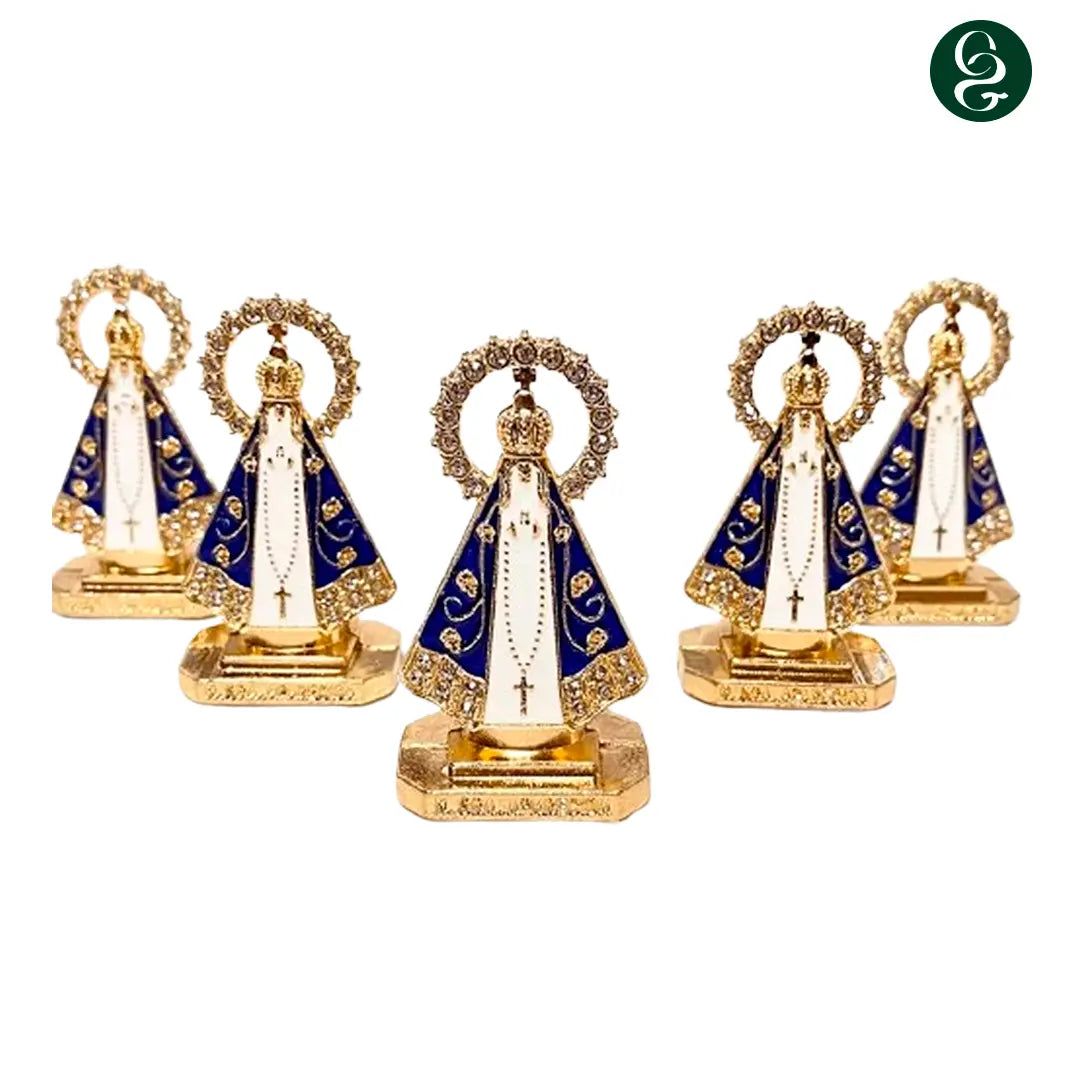 (OFERTA EXCLUSIVA) Imagem Nossa Senhora Aparecida - Dupla Face com Manto de Zircônia