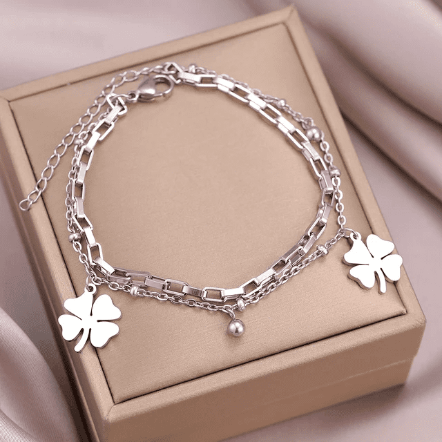 Pulseira Trevo de 4 Folhas - Queridinha do TikTok