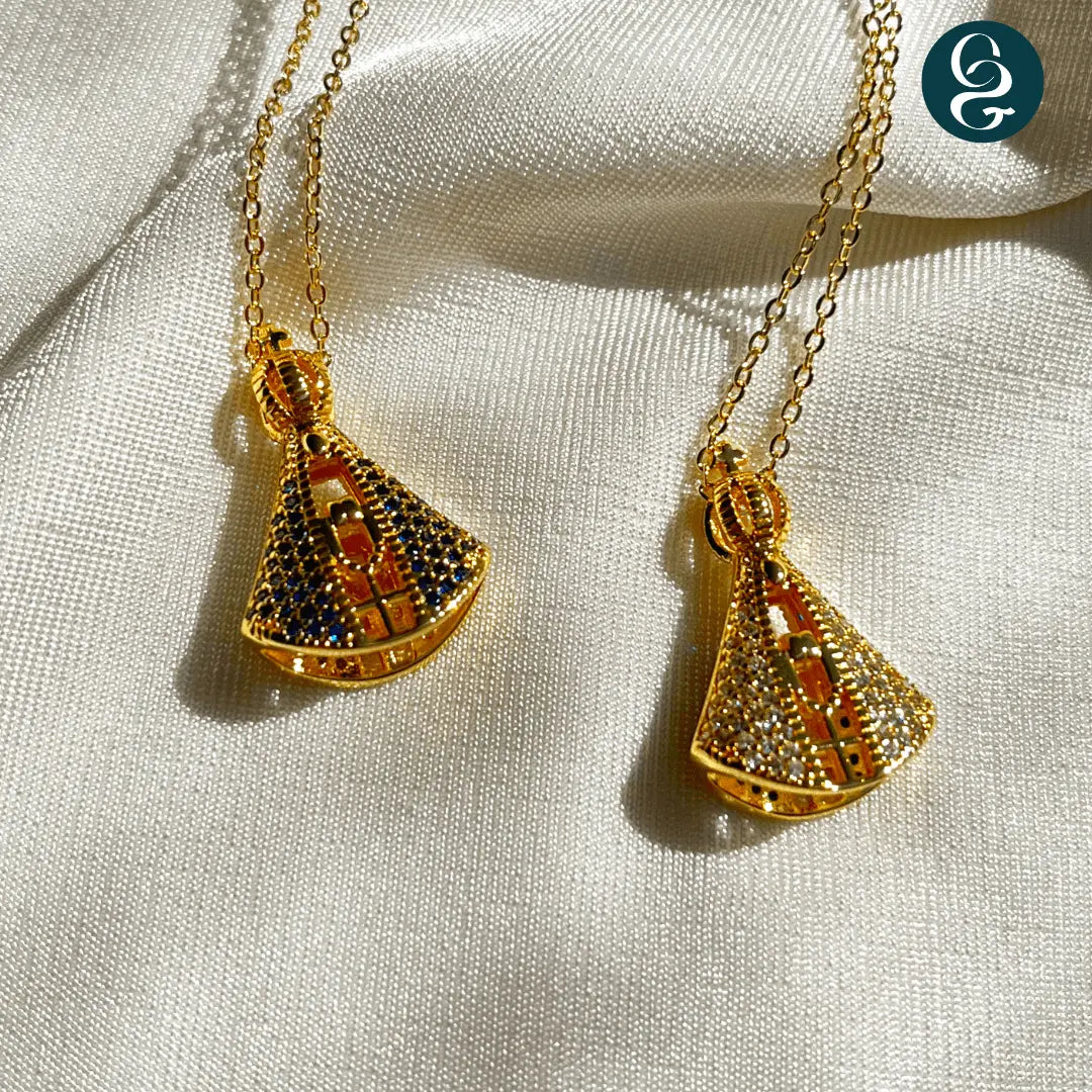 (COMPRE 1 LEVE 2) Colar Nossa Senhora Aparecida - Dupla Face com Manto de Zircônia