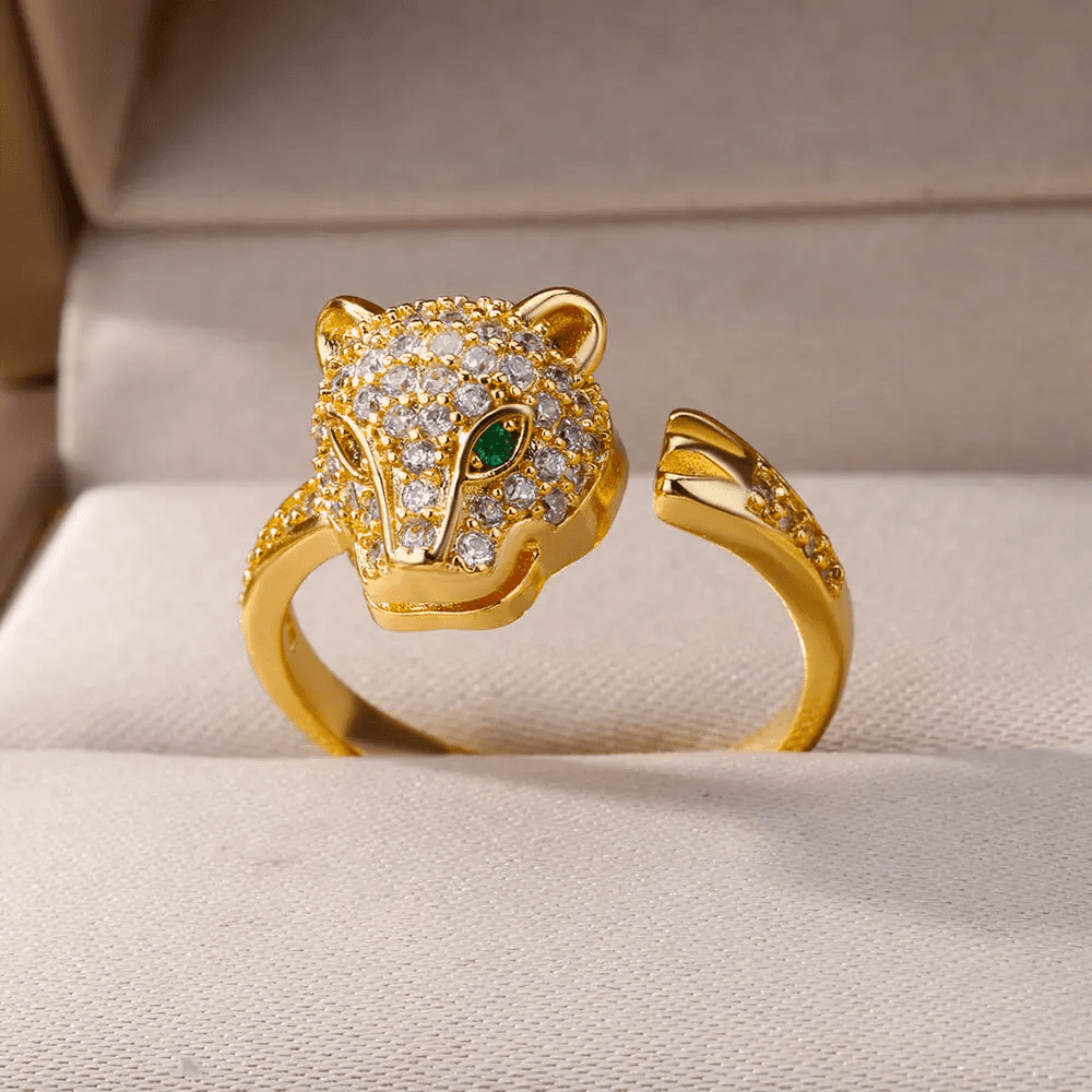 Anel Leopardo Vantage - Banhado a Ouro | Lançamento 2024