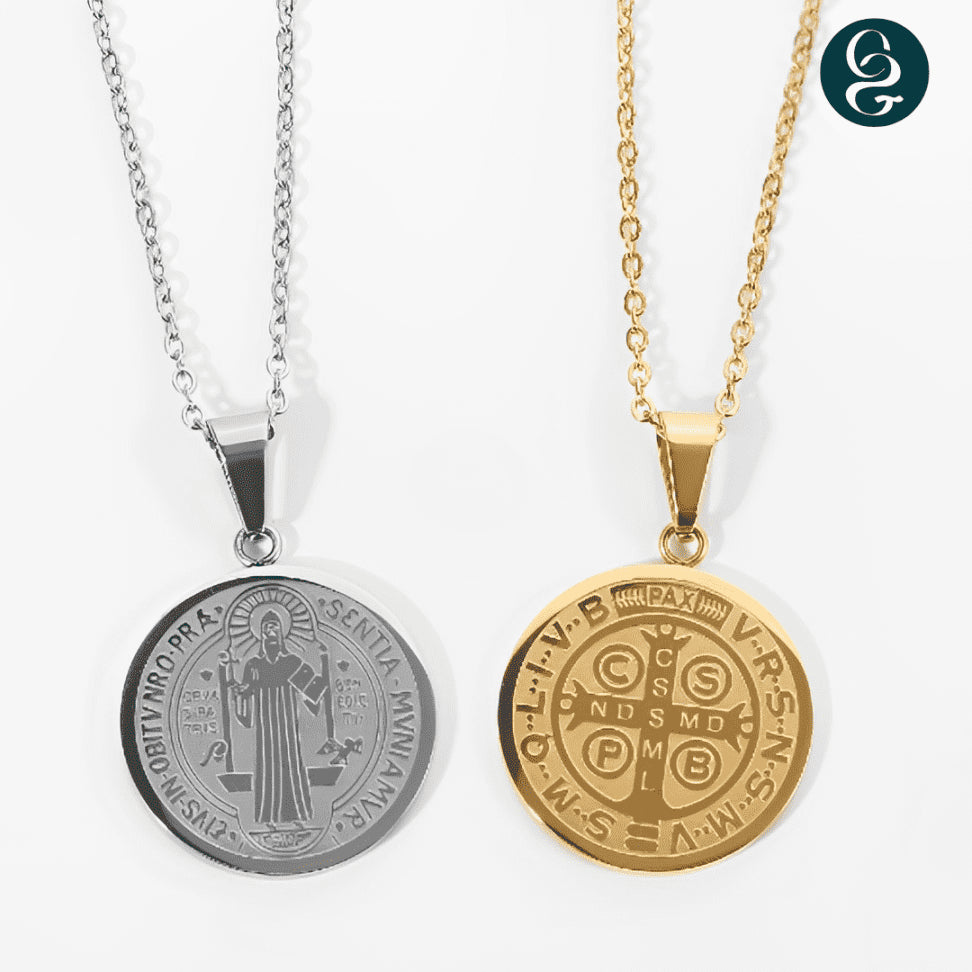 Colar de São Bento folheado a Ouro e Prata 925 - ÚLTIMAS UNIDADES