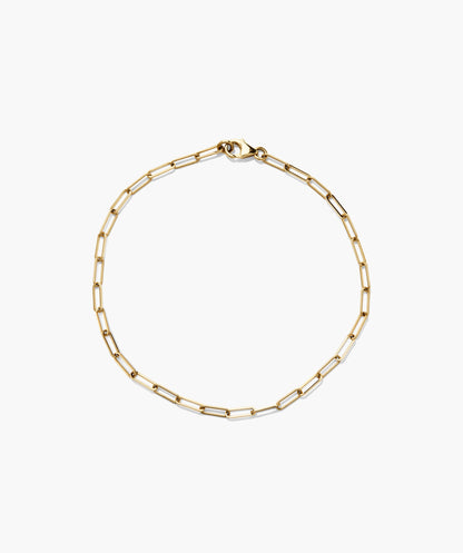 Pulseira dourada de elos grossos
