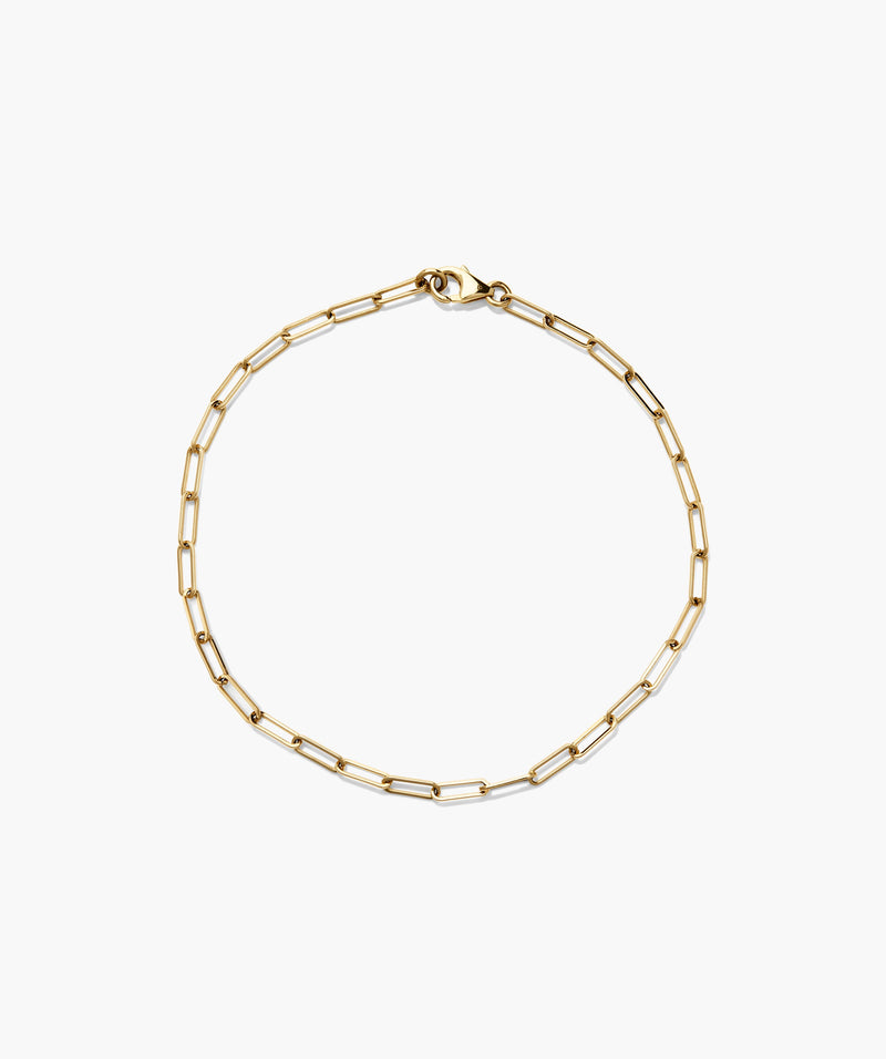 Pulseira dourada de elos grossos