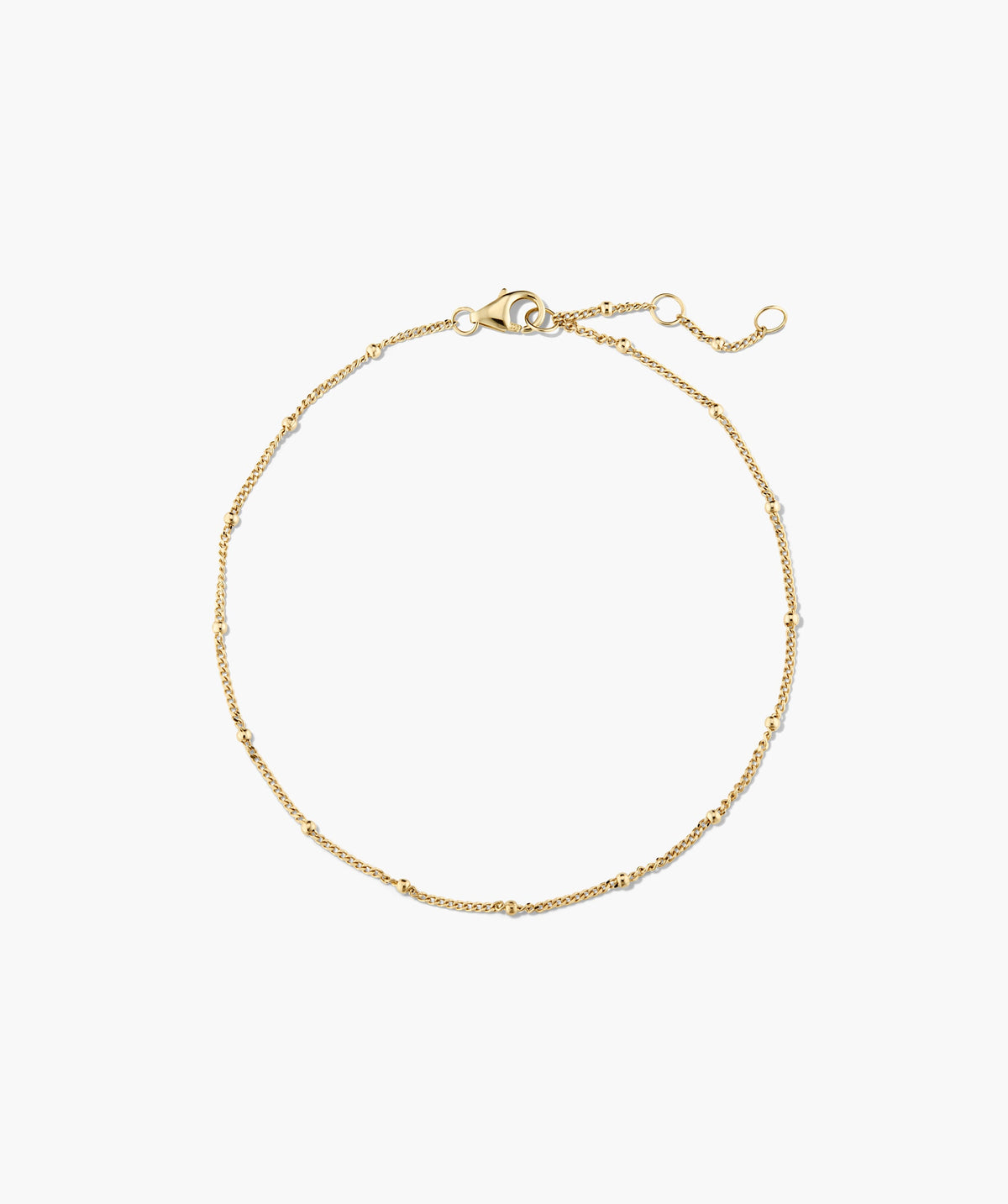 Pulseira dourada com esferas