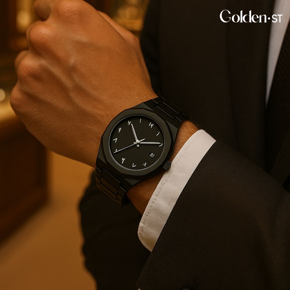 GoldenSt™ Relógio Arabic Black + Caixa Personalizada + Ajustador| Edição Limitada