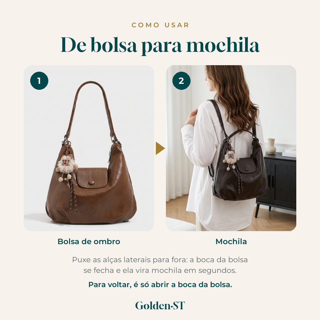 Como transformar a bolsa em mochila