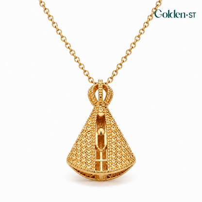 Colar Nossa Senhora Aparecida dourado