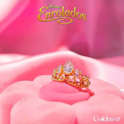 Anel Rapunzel Ajustável + Caixa Girassol Personalizada - Enrolados