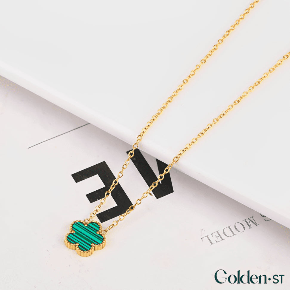 Colar Trevo Alhambra Golden Banhado em Ouro 18K